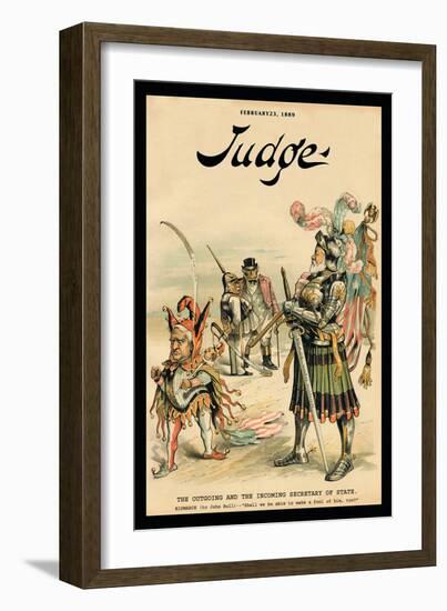 Judge Magazine: The Outgoing and Incoming Secretary of State-null-Framed Art Print