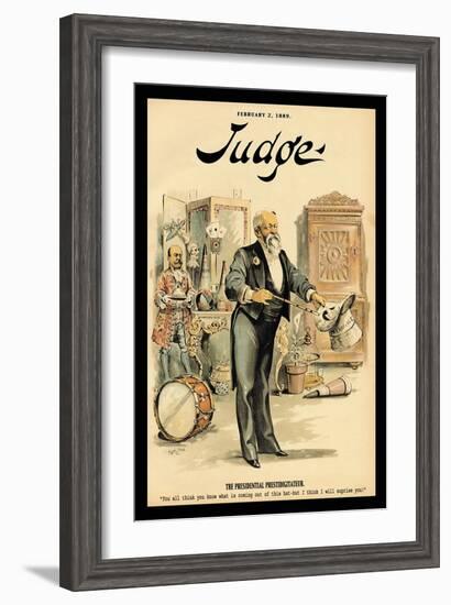 Judge Magazine: The Presidential Prestidigitateur-Grant Hamilton-Framed Art Print