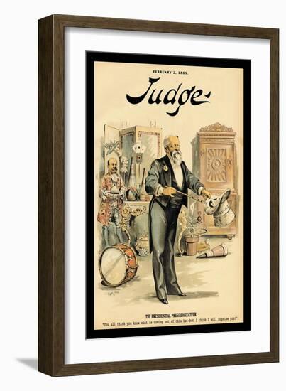 Judge Magazine: The Presidential Prestidigitateur-Grant Hamilton-Framed Art Print