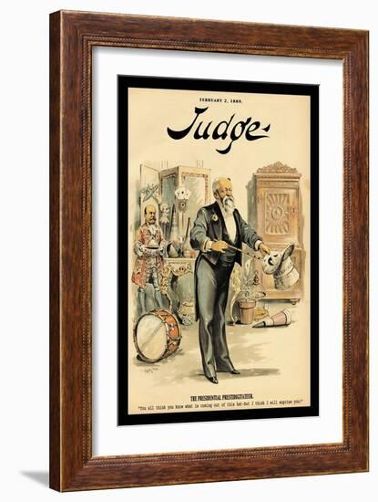 Judge Magazine: The Presidential Prestidigitateur-Grant Hamilton-Framed Art Print