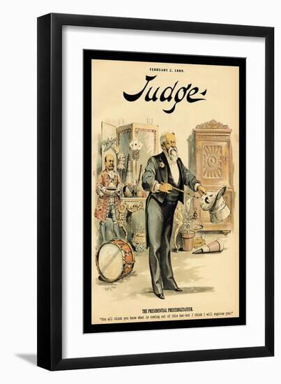 Judge Magazine: The Presidential Prestidigitateur-Grant Hamilton-Framed Art Print