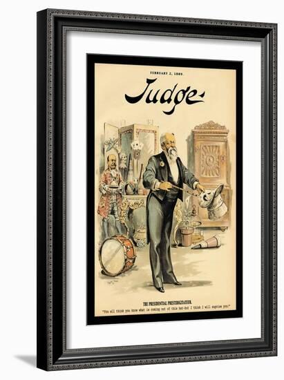 Judge Magazine: The Presidential Prestidigitateur-Grant Hamilton-Framed Art Print