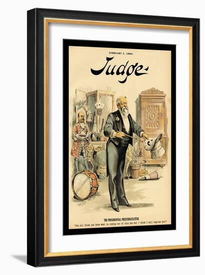 Judge Magazine: The Presidential Prestidigitateur-Grant Hamilton-Framed Art Print