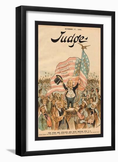 Judge Magazine: The Stars and Stripes Are Good Enough for U.S.-Bernhard Gillam-Framed Art Print