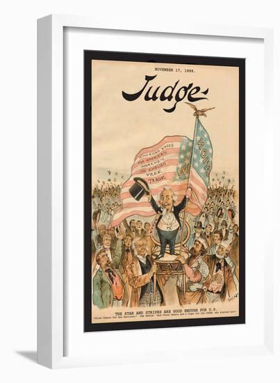 Judge Magazine: The Stars and Stripes Are Good Enough for U.S.-Bernhard Gillam-Framed Art Print