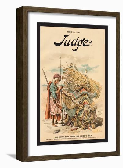 Judge Magazine: The Straw That Broke the Camel's Back-null-Framed Art Print