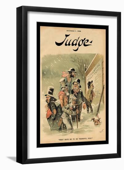 Judge Magazine: What Have We to Be Thankful For?-null-Framed Art Print
