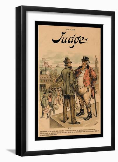 Judge Magazine: Why?-Bernhard Gillam-Framed Art Print