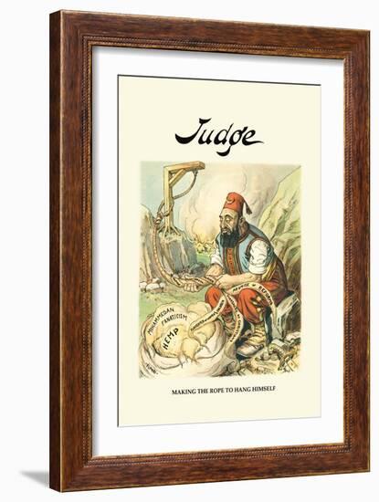 Judge: Making the Rope to Hang Himself-null-Framed Art Print