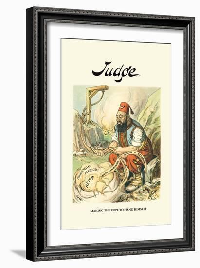 Judge: Making the Rope to Hang Himself-null-Framed Art Print