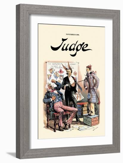 Judge: No Gentleman is Without a Coat of Arms-null-Framed Art Print