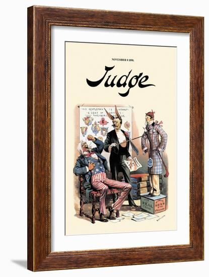 Judge: No Gentleman is Without a Coat of Arms-null-Framed Art Print