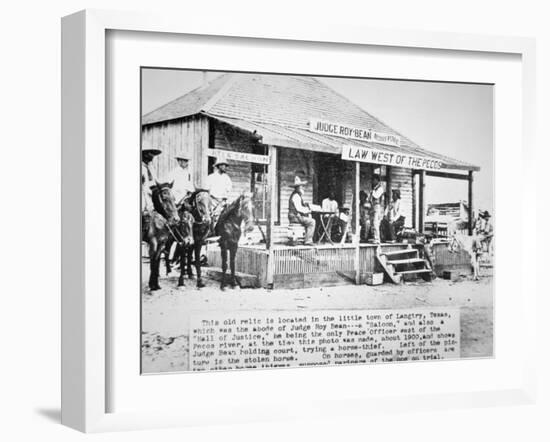 Judge Roy Bean-null-Framed Photographic Print