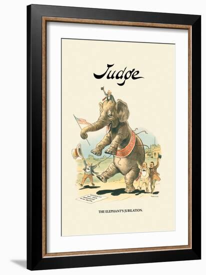 Judge: The Elephant's Jubilation-Grant Hamilton-Framed Art Print