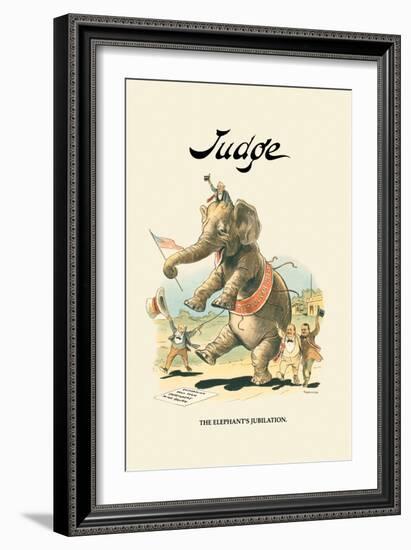 Judge: The Elephant's Jubilation-Grant Hamilton-Framed Art Print