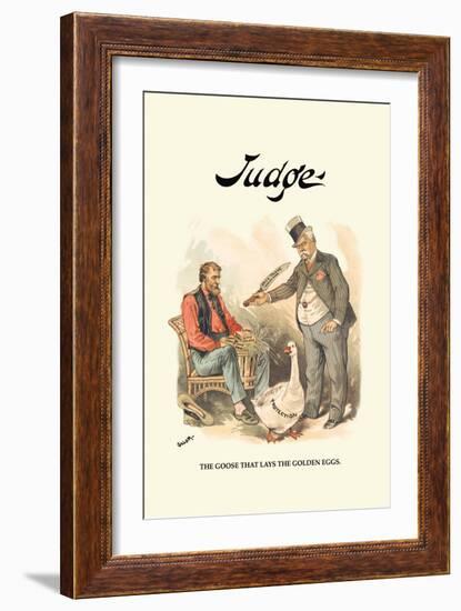 Judge: The Goose That Lays the Golden Eggs-Bernhard Gillam-Framed Art Print