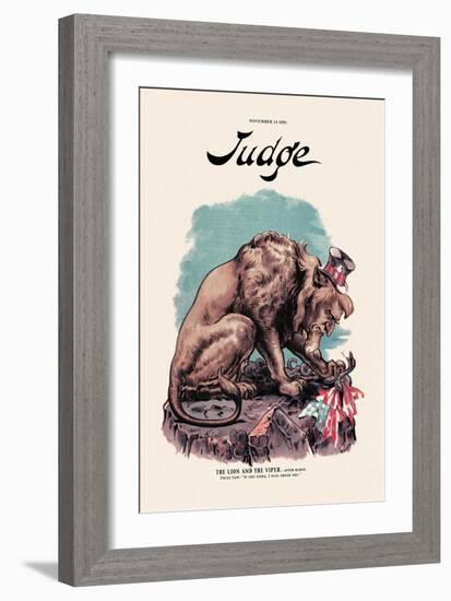 Judge: The Lion and the Viper-null-Framed Art Print