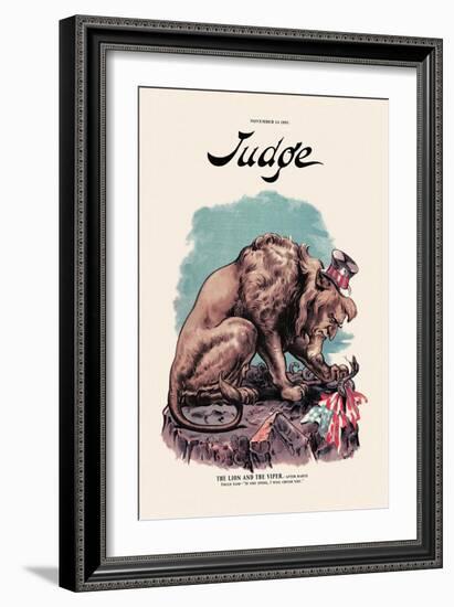 Judge: The Lion and the Viper-null-Framed Art Print