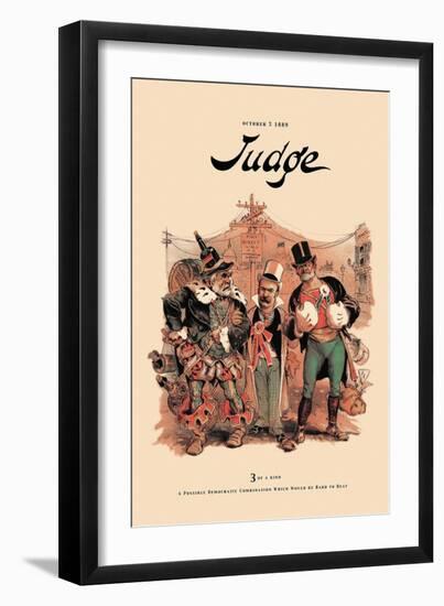 Judge: Three of a Kind-null-Framed Art Print