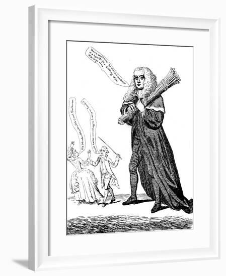 Judge Thumb or Sticks of a Lawful Size for Family Discipline, 1782-null-Framed Giclee Print