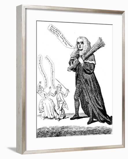 Judge Thumb or Sticks of a Lawful Size for Family Discipline, 1782-null-Framed Giclee Print