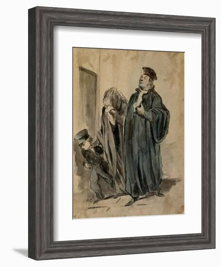 Judge, Woman and Child-Honore Daumier-Framed Giclee Print