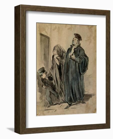 Judge, Woman and Child-Honore Daumier-Framed Giclee Print