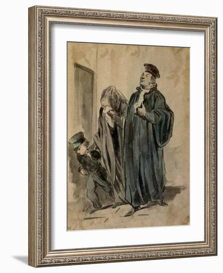 Judge, Woman and Child-Honore Daumier-Framed Giclee Print