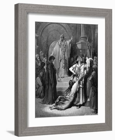 Judgement of Solomon, 1866-Gustave Doré-Framed Giclee Print