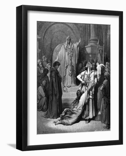 Judgement of Solomon, 1866-Gustave Doré-Framed Giclee Print