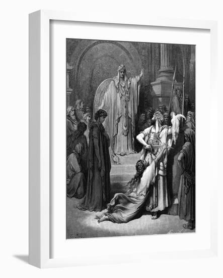 Judgement of Solomon, 1866-Gustave Doré-Framed Giclee Print