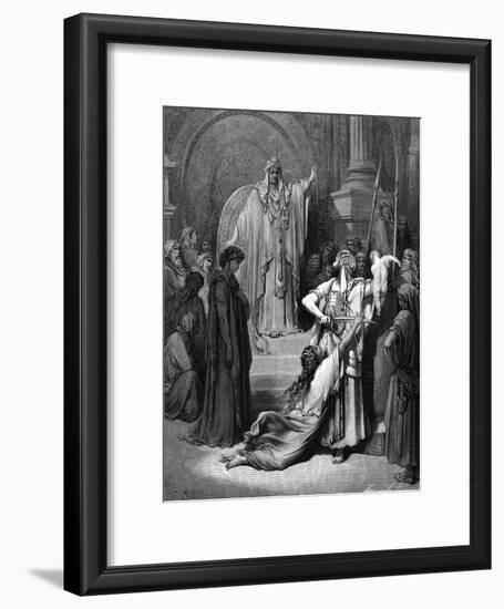 Judgement of Solomon, 1866-Gustave Doré-Framed Giclee Print