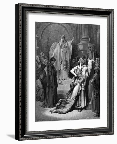 Judgement of Solomon, 1866-Gustave Doré-Framed Giclee Print