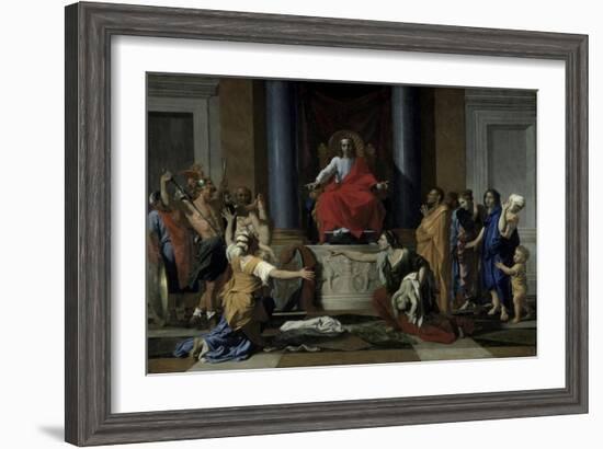 Judgement of Solomon-Nicolas Poussin-Framed Giclee Print