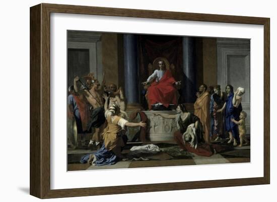 Judgement of Solomon-Nicolas Poussin-Framed Giclee Print