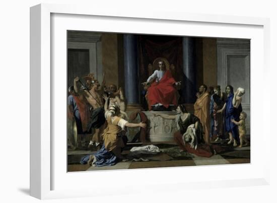 Judgement of Solomon-Nicolas Poussin-Framed Giclee Print