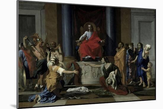 Judgement of Solomon-Nicolas Poussin-Mounted Giclee Print