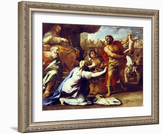 Judgement of Solomon-Luca Giordano-Framed Giclee Print