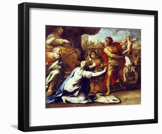 Judgement of Solomon-Luca Giordano-Framed Giclee Print
