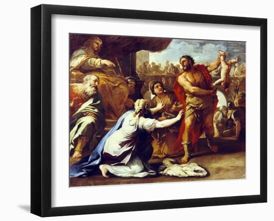 Judgement of Solomon-Luca Giordano-Framed Giclee Print