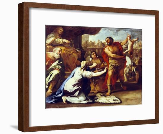 Judgement of Solomon-Luca Giordano-Framed Giclee Print