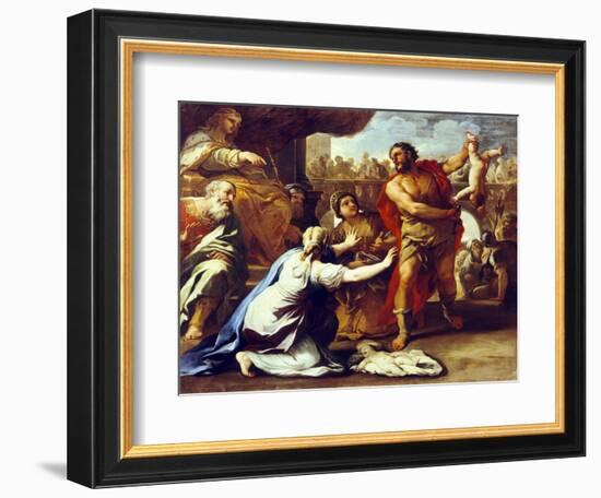 Judgement of Solomon-Luca Giordano-Framed Giclee Print