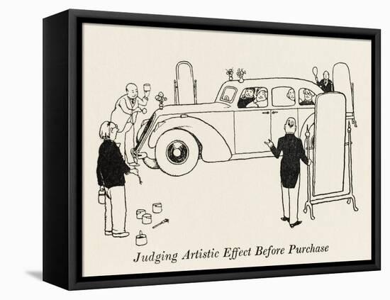 Judging Artistic Effect before Purchasing-William Heath Robinson-Framed Stretched Canvas