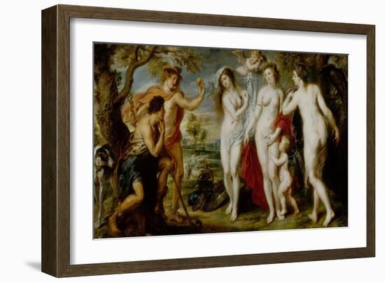 Judgment of Paris of 1639-Peter Paul Rubens-Framed Giclee Print