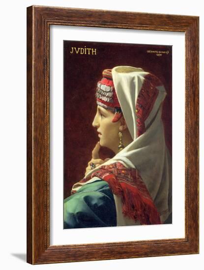 Judith, 1875 (Oil on Panel)-Jean Jules Antoine Lecomte du Nouy-Framed Giclee Print