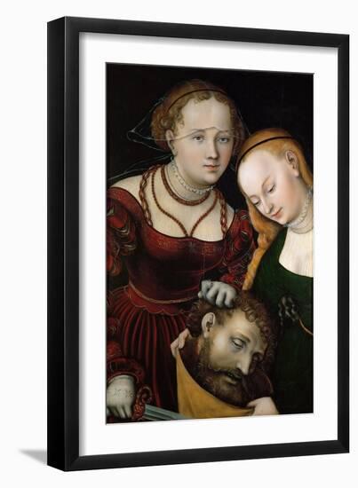 Judith and Her Maid with the Head of Holofernes, after 1537 (Oil on Wood)-Lucas the Elder Cranach-Framed Giclee Print