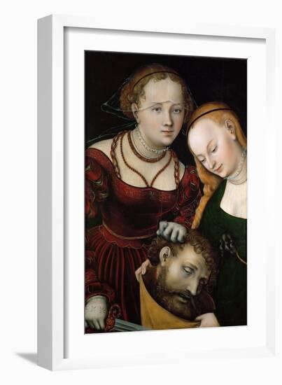 Judith and Her Maid with the Head of Holofernes, after 1537 (Oil on Wood)-Lucas the Elder Cranach-Framed Giclee Print