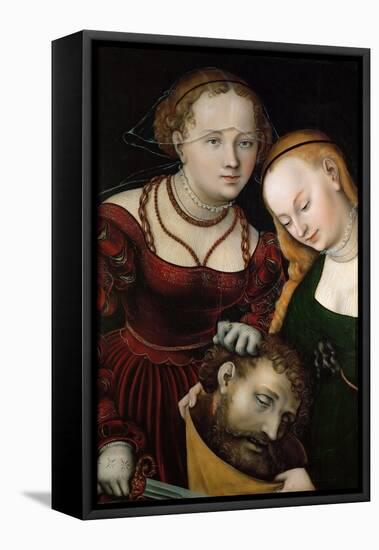 Judith and Her Maid with the Head of Holofernes, after 1537 (Oil on Wood)-Lucas the Elder Cranach-Framed Premier Image Canvas