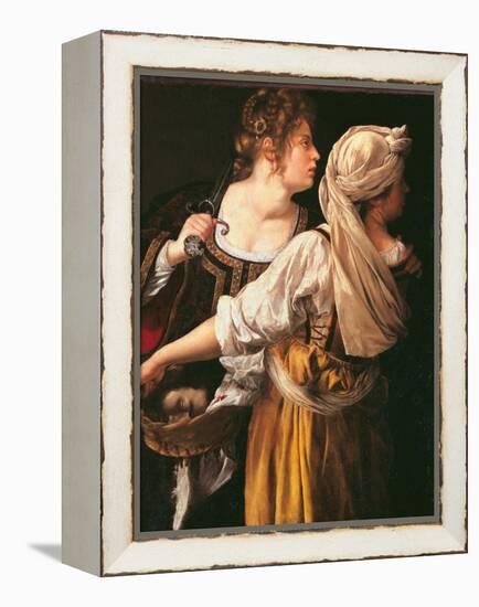 Judith and Her Maidservant (Judith with Holofernes Head)-Artemisia Gentileschi-Framed Premier Image Canvas