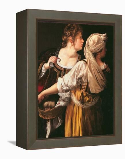 Judith and Her Maidservant (Judith with Holofernes Head)-Artemisia Gentileschi-Framed Premier Image Canvas